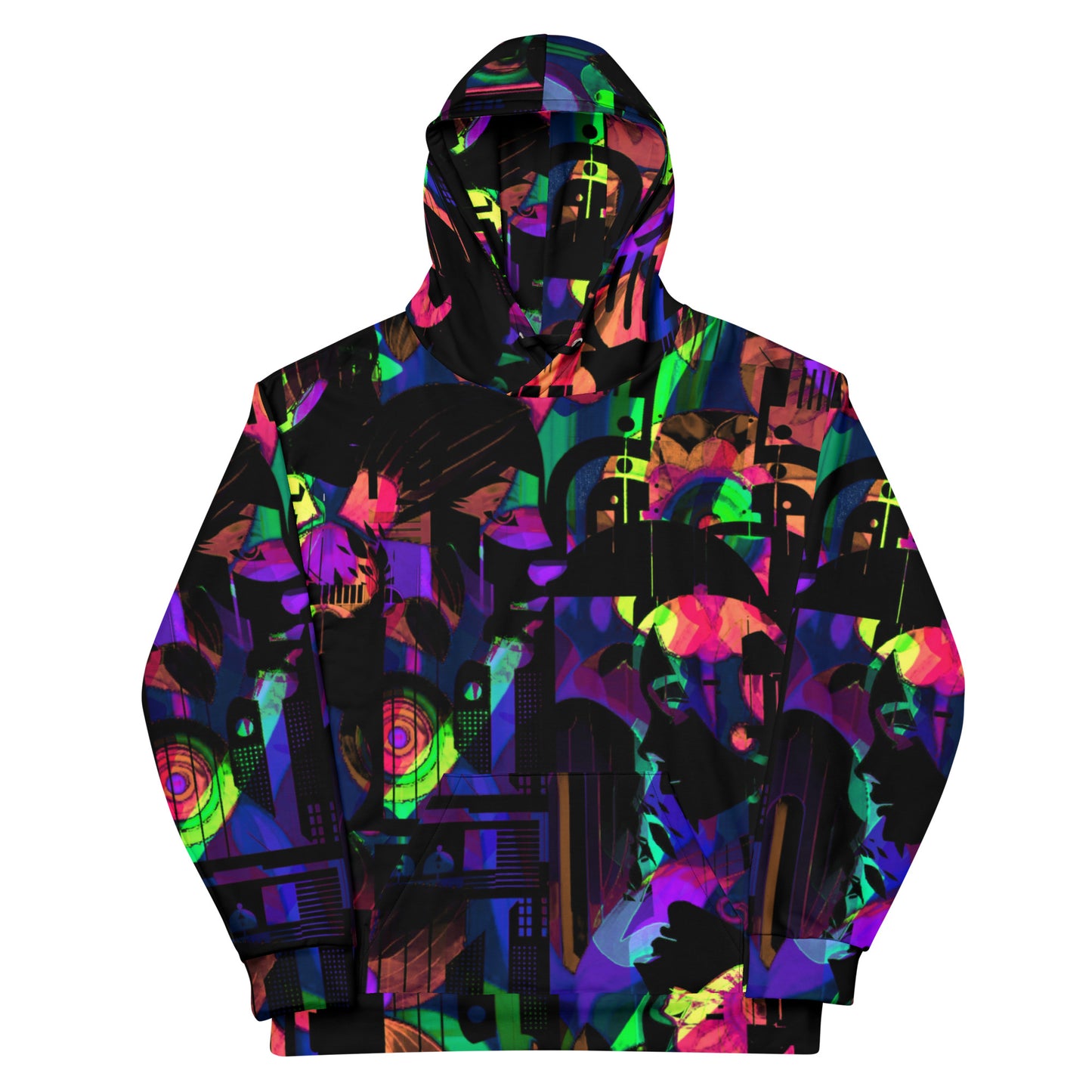 HUNIHOODS — She's Got My Back — black hoodie